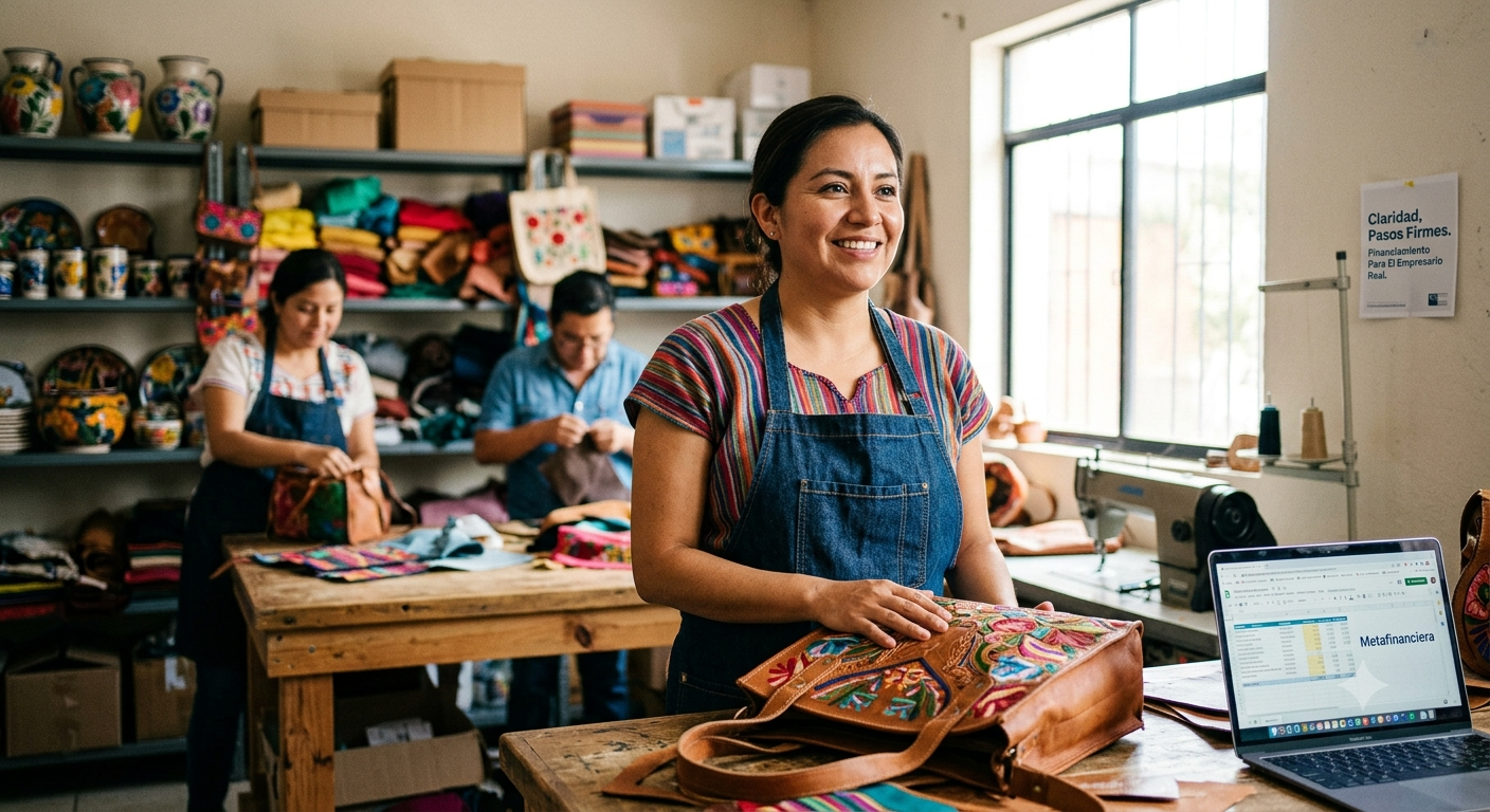 Emprendedora en su taller
